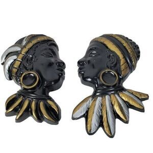 VTG Set of‎ Ethnic African Tribal Women Wall Art Artwork Decor Heavy LP